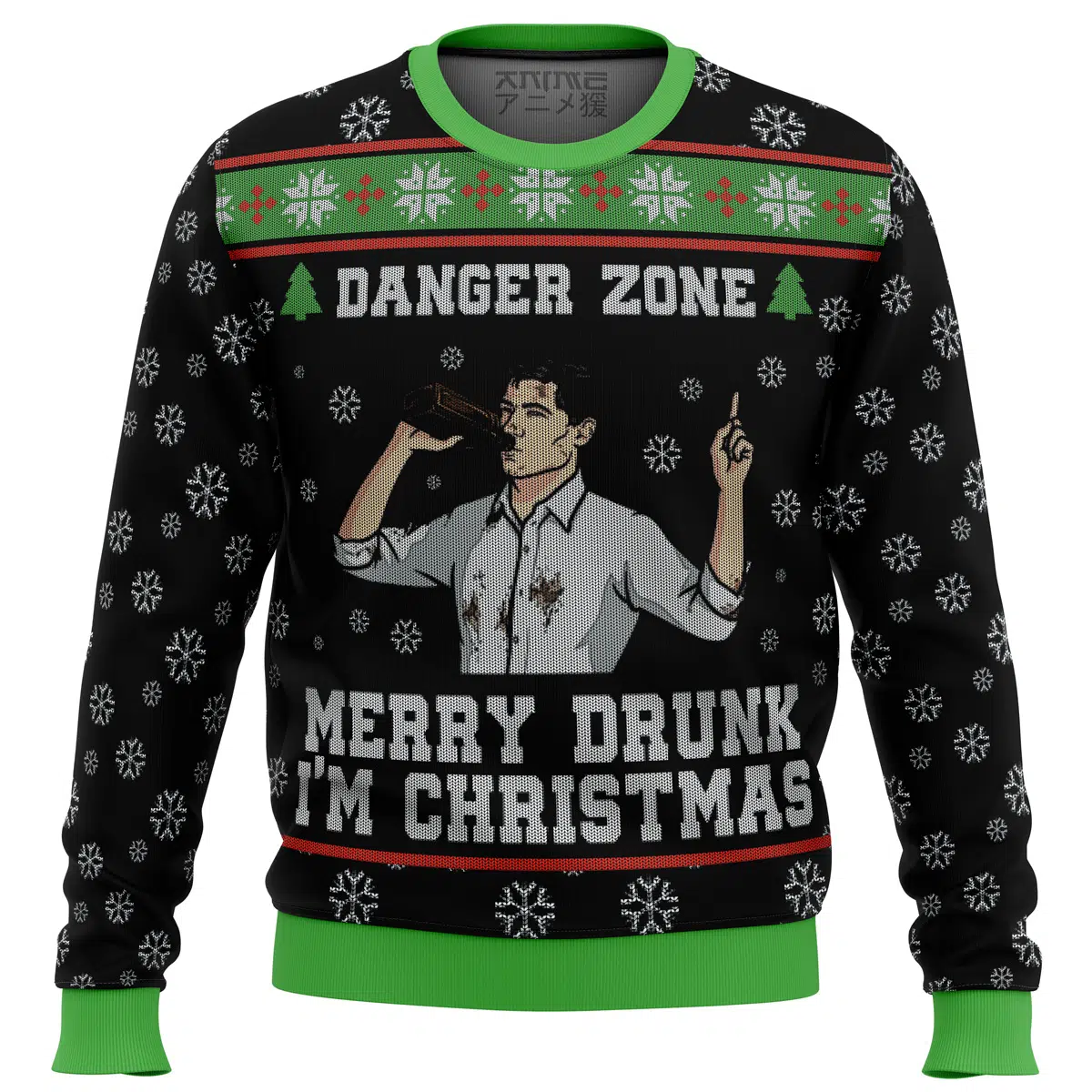 Buildercar - Merry Drunk I'm Christmas Sterling Archer Black Ugly Christmas Sweater