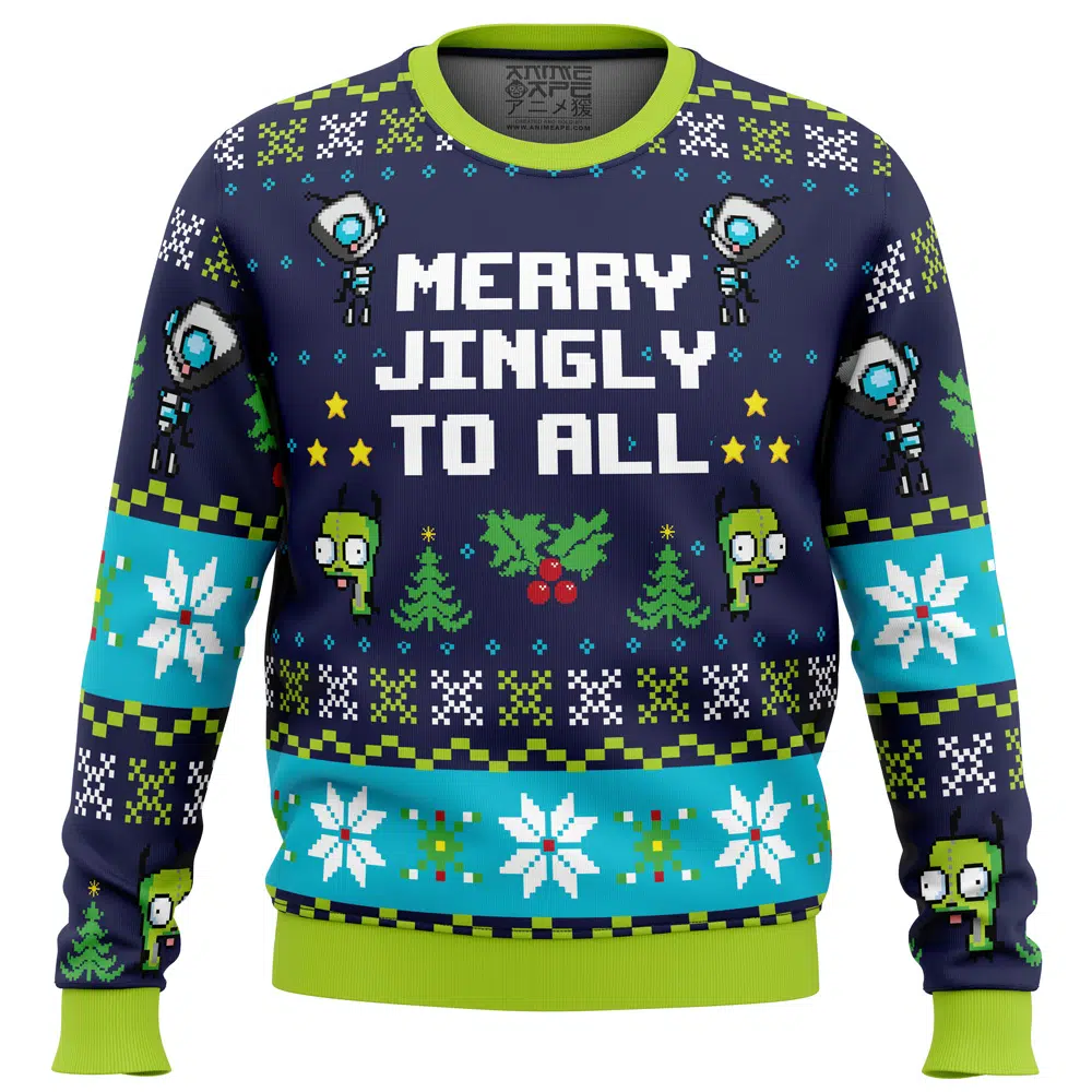 Buildercar - Merry Jingly Invader Zim Ugly Christmas Sweater