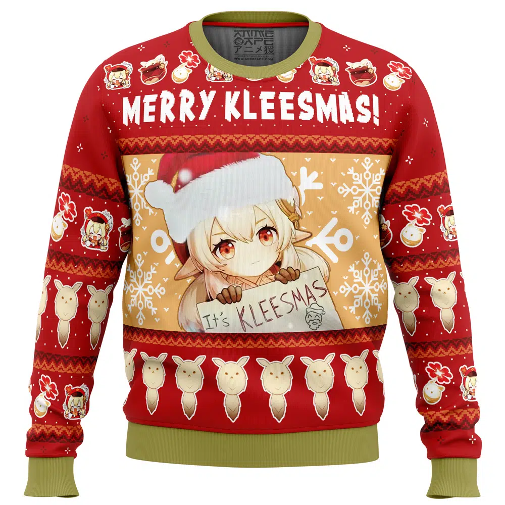 Buildercar - Merry Kleesmas Klee Genshin Impact Ugly Christmas Sweater