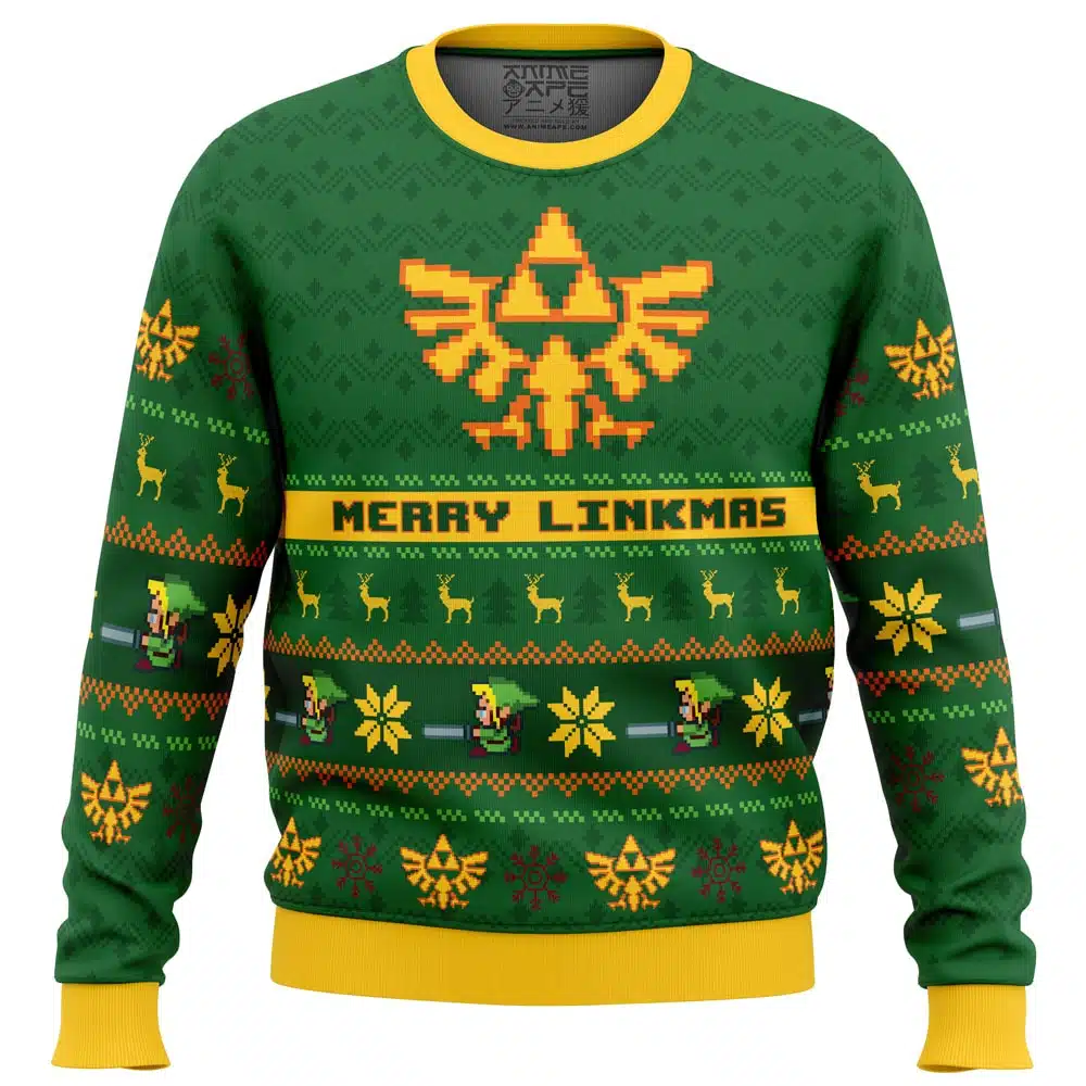 Buildercar - Merry Linkmas Zelda Ugly Christmas Sweater