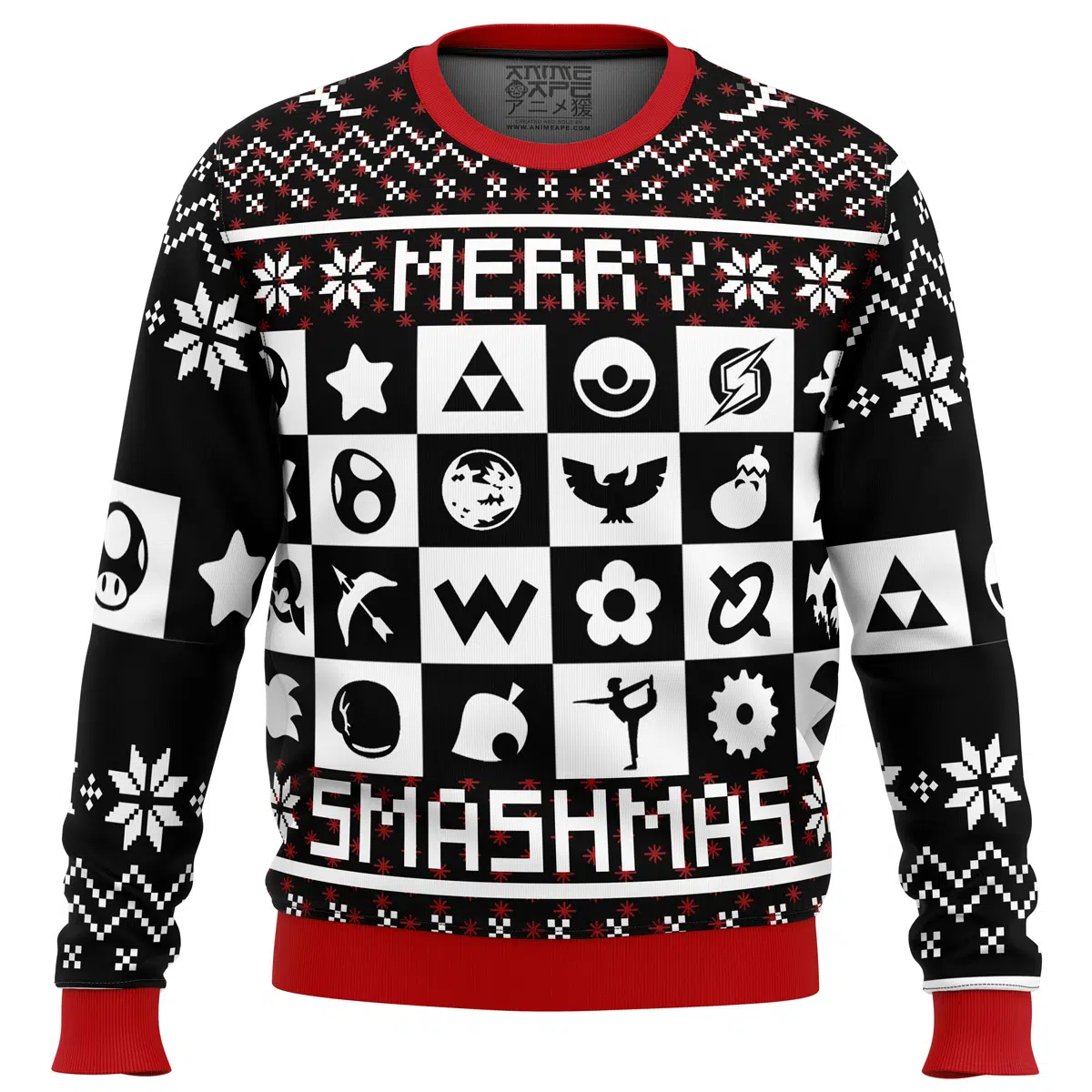 Buildercar - Merry Smashmas Super Smash Bros Ugly Christmas Sweater