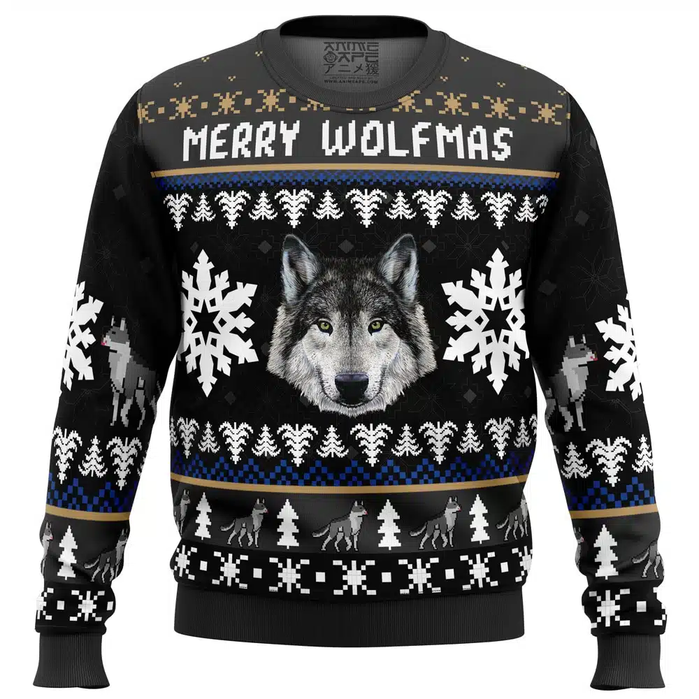 Buildercar - Merry Wolfmas Wolf Ugly Christmas Sweater
