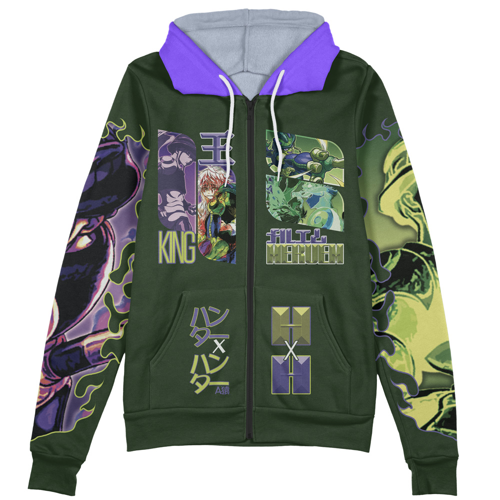 Buildercar - Meruem Hunter x Hunter Streetwear Zip Hoodie Jacket - Image 2