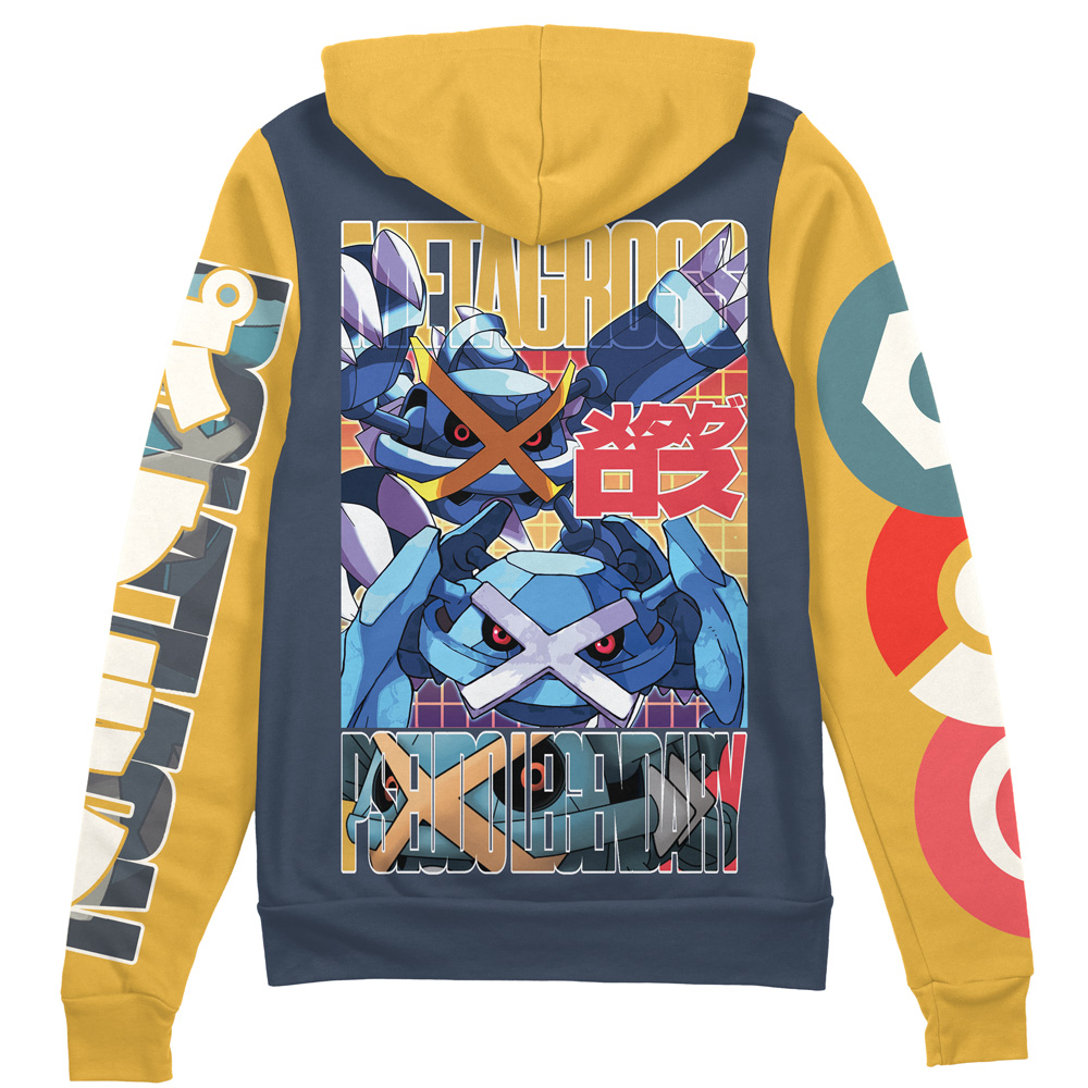 Buildercar - Metagross Pokemon Streetwear Zip Hoodie Jacket