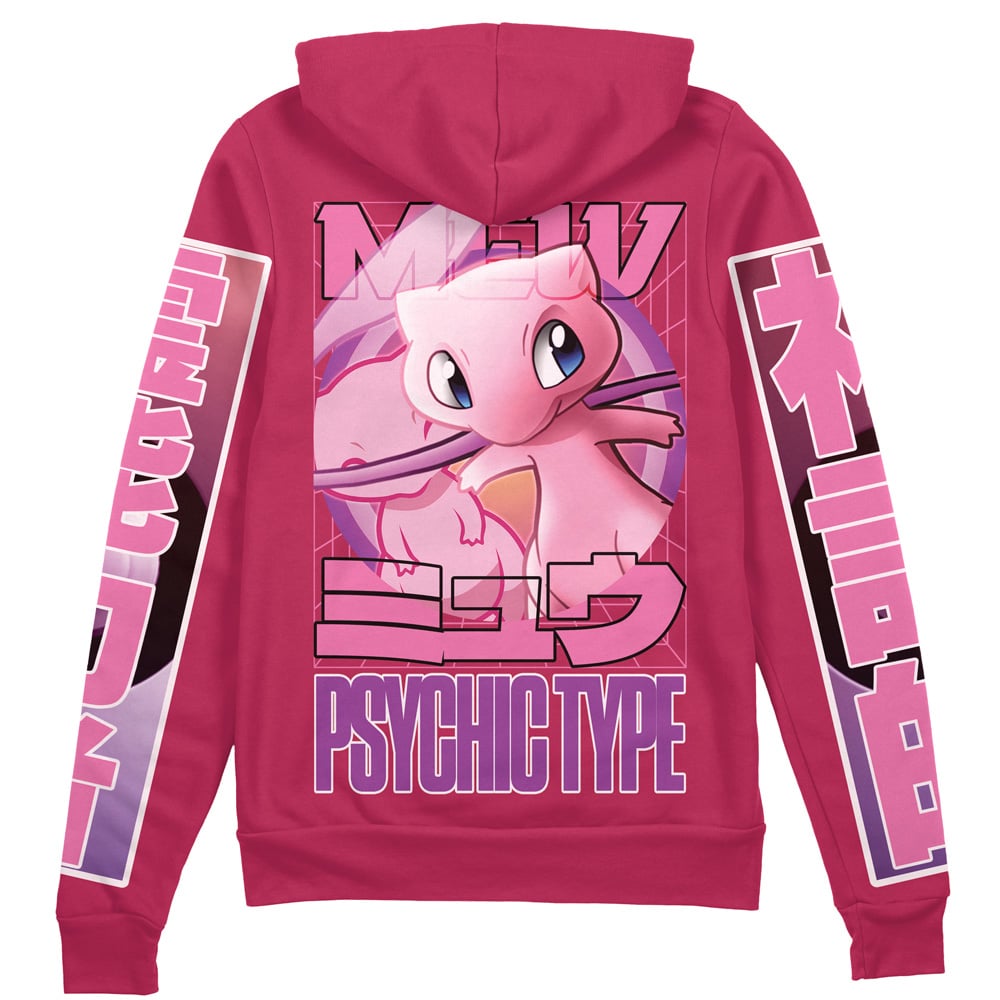 Buildercar - Mew Pokemon Streetwear Zip Hoodie Jacket