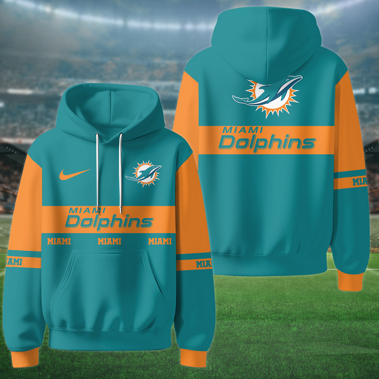 Buildercar - Miami Dolphins x NFL Special Hoodie Newcastle United Style Personalized Gifts For Fan