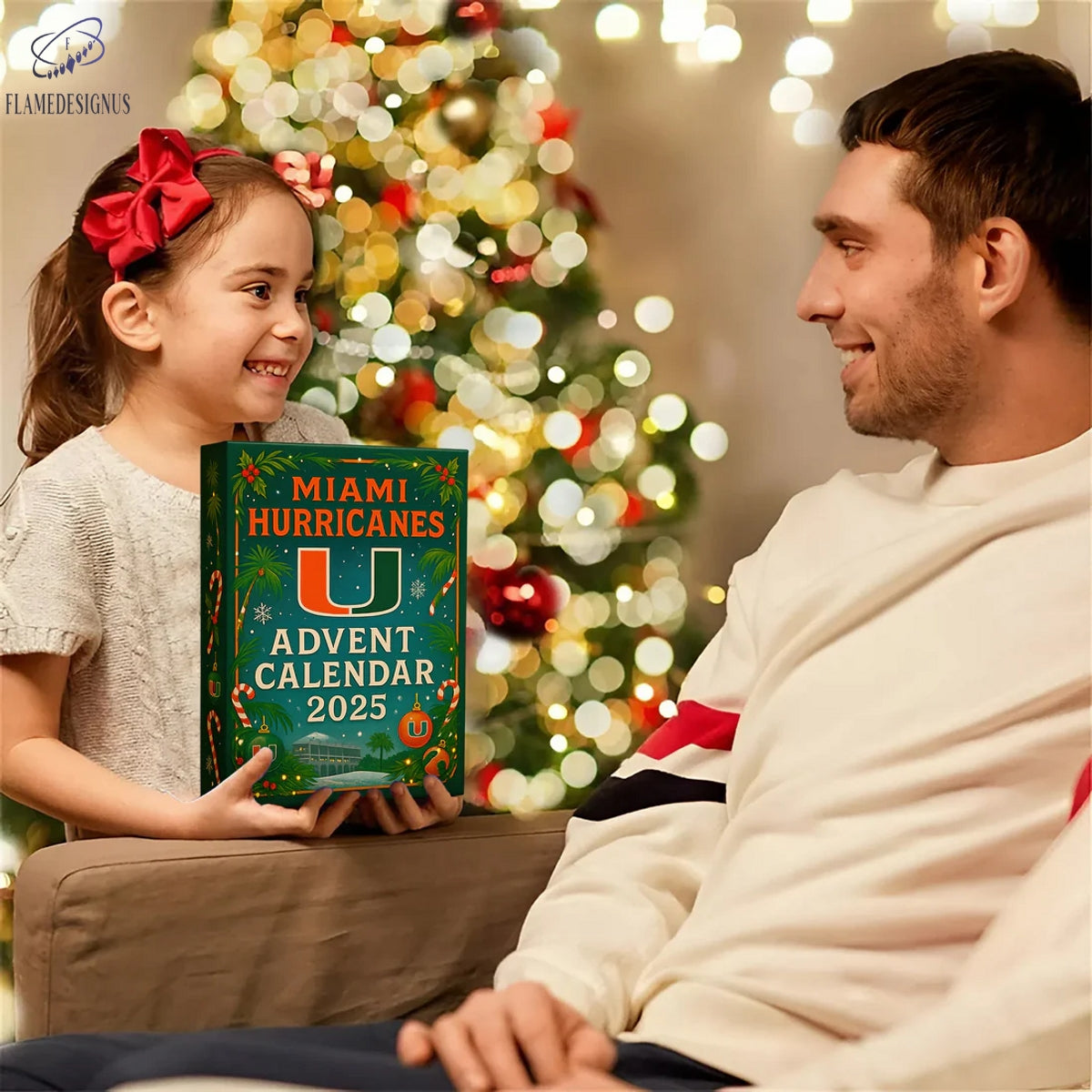 Buildercar - Miami Hurricanes 2025 Advent Calendar -2D Acrylic