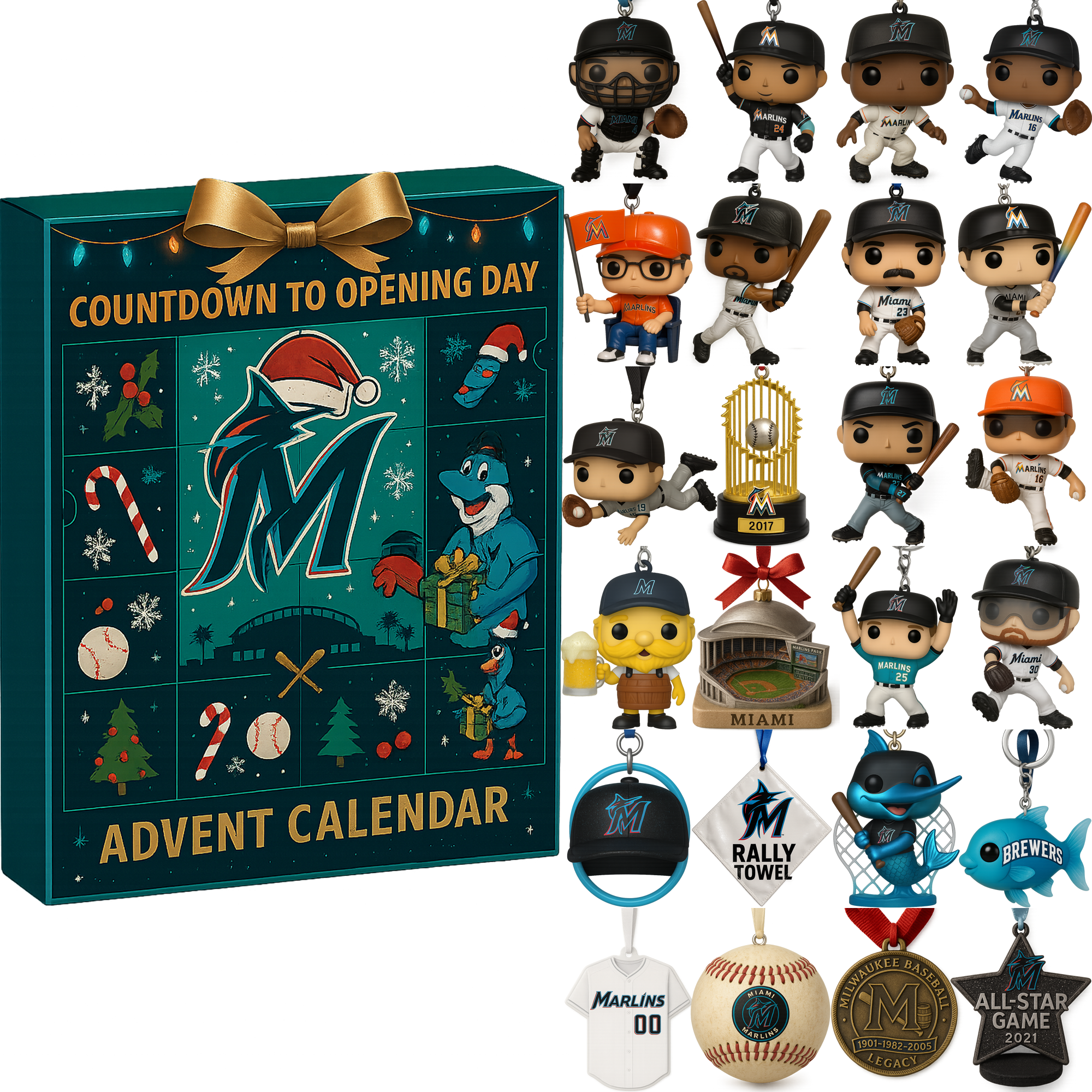 Buildercar - Miami Marlins Advent Calendar 2025 32TH ANNIVERSARY -2D Acrylic