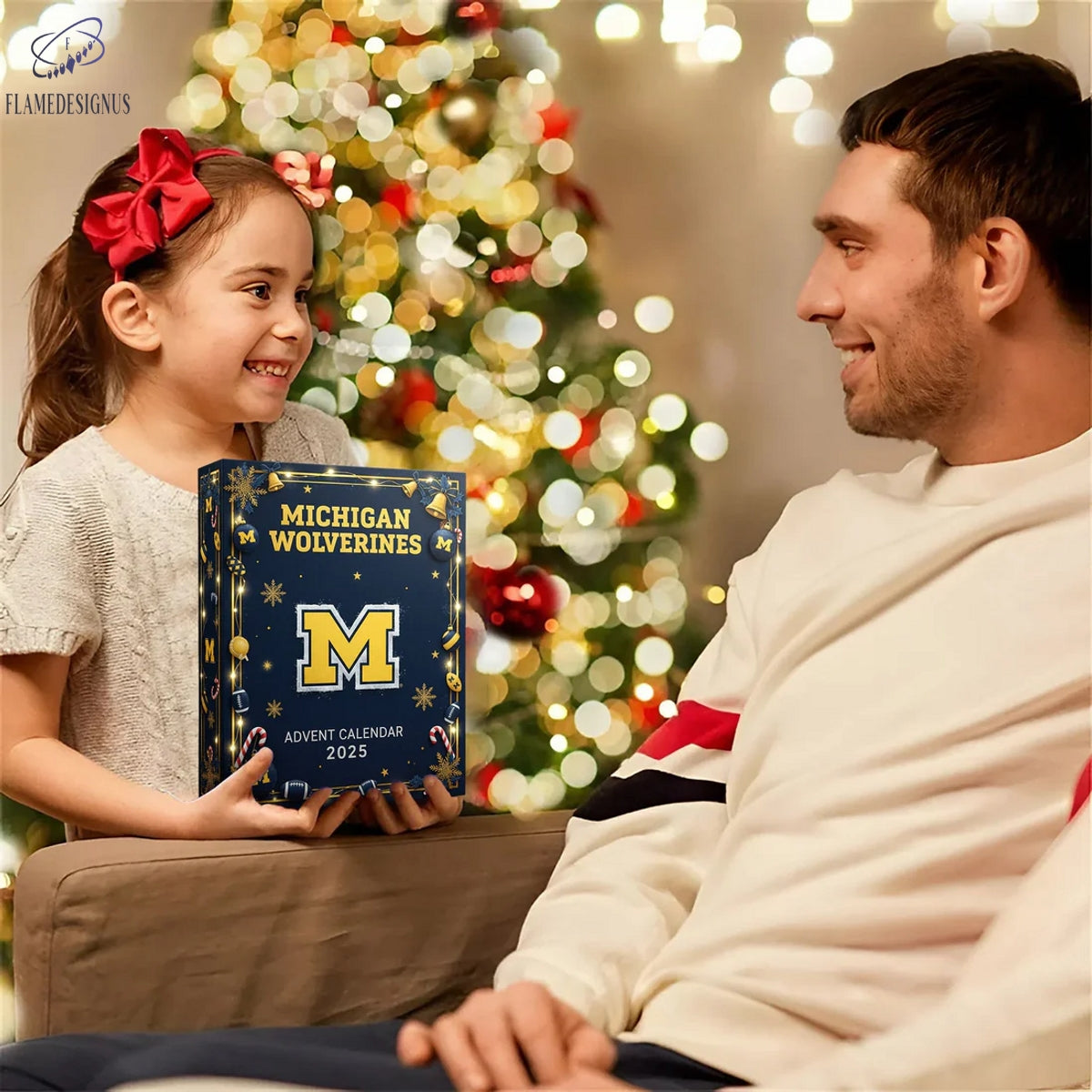 Buildercar - Michigan Wolverines Football 2025 Advent Calendar -2D Acrylic