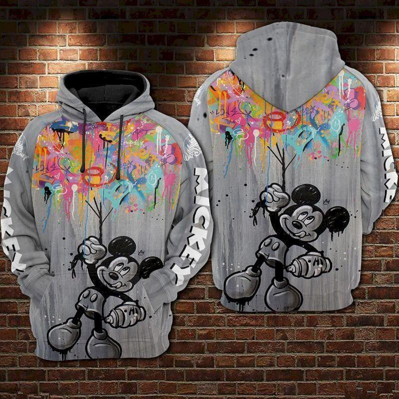 Buildercar - Mickey Mouse Disney, Mickey Graffiti Aop Hoodie