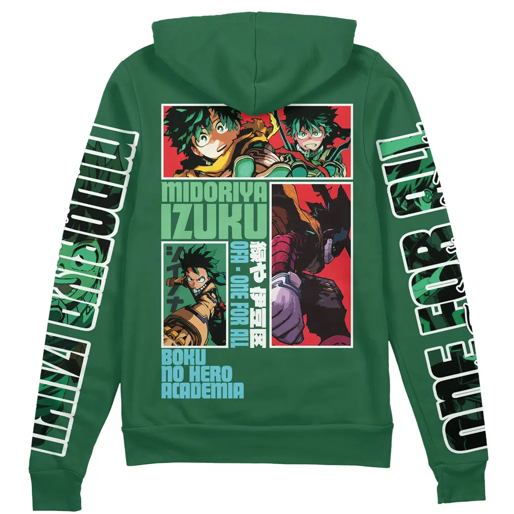 Buildercar - Midoriya Izuku My Hero Academia Streetwear Zip Hoodie Jacket