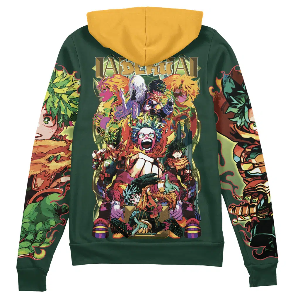 Buildercar - Midoriya Izuku V2 My Hero Academia Streetwear Zip Hoodie Jacket