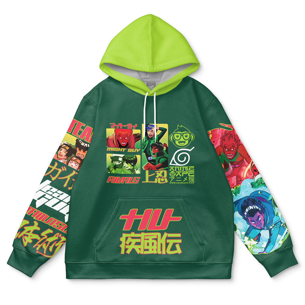 Buildercar - Might Guy Shippuden Streetwear Hoodie - Image 2