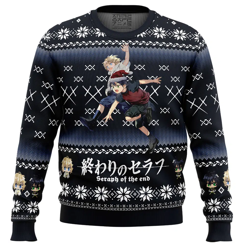 Buildercar - Mikaela X Yuuichirou Seraph of the End Ugly Christmas Sweater