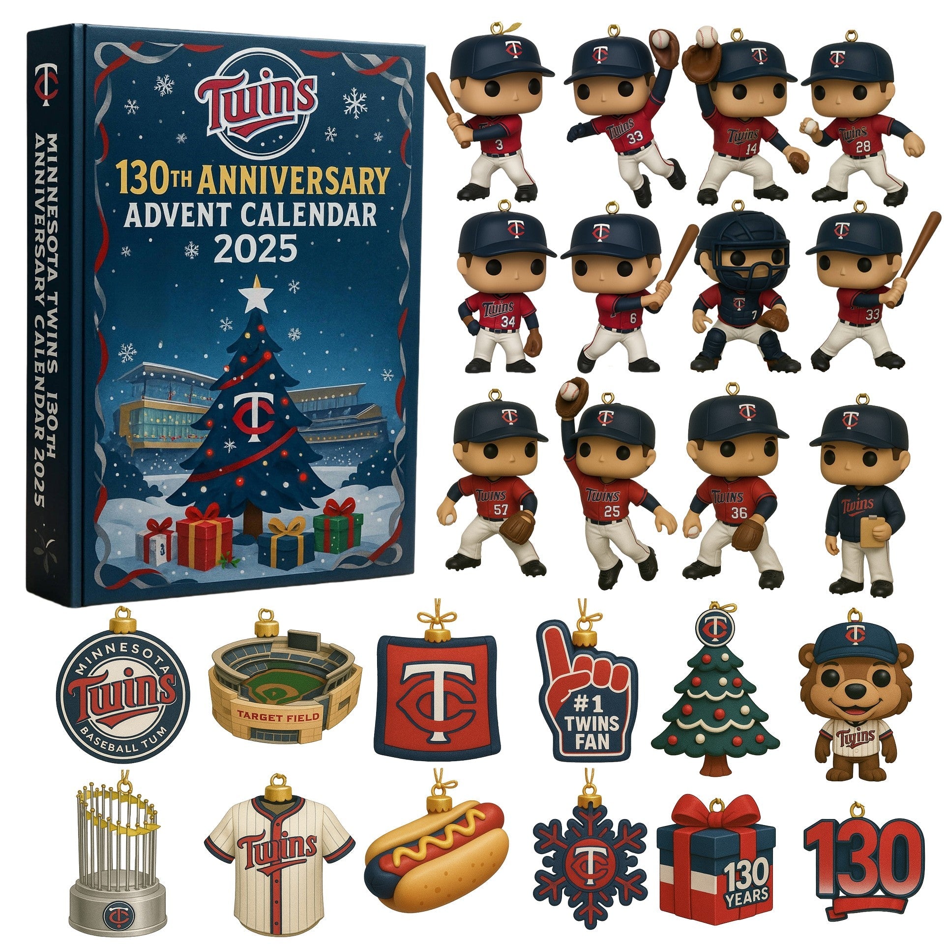 Buildercar - Minnesota Twins Advent Calendar 2025 130TH ANNIVERSARY -2D Acrylic