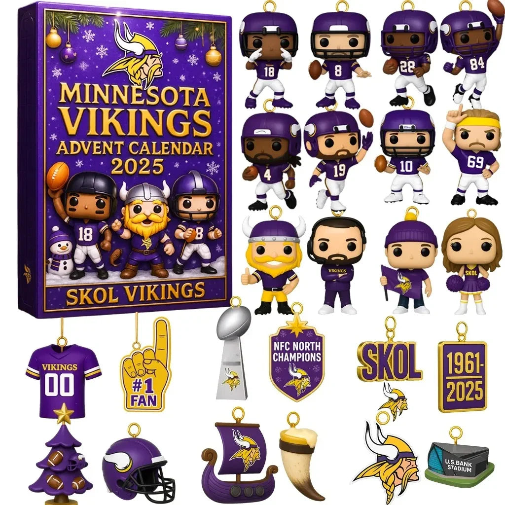 Buildercar - Minnesota Vikings Advent Calendar 2025 65TH ANNIVERSARY -2D Acrylic