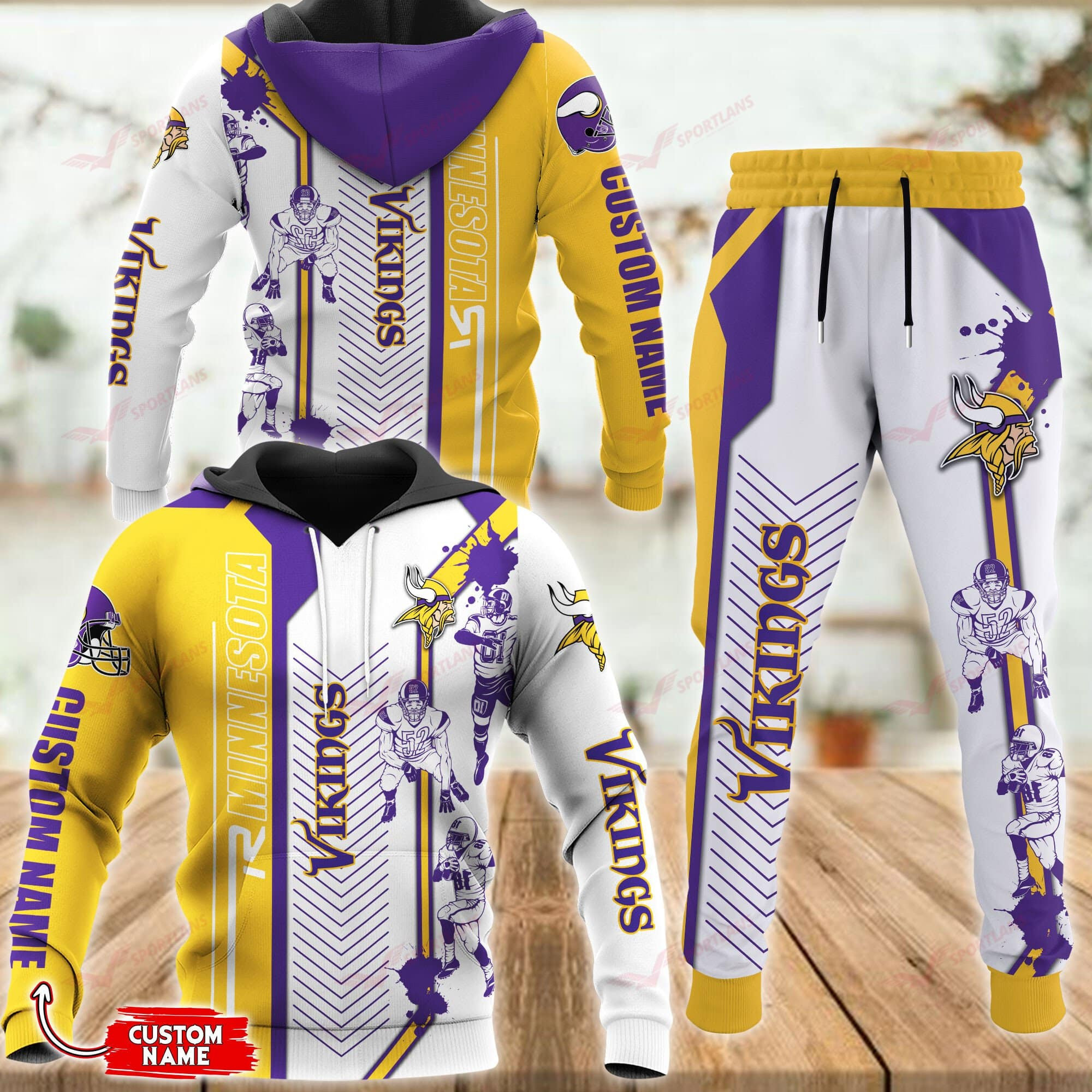 Buildercar - Minnesota Vikings Personalized Hoodie & Jogger 