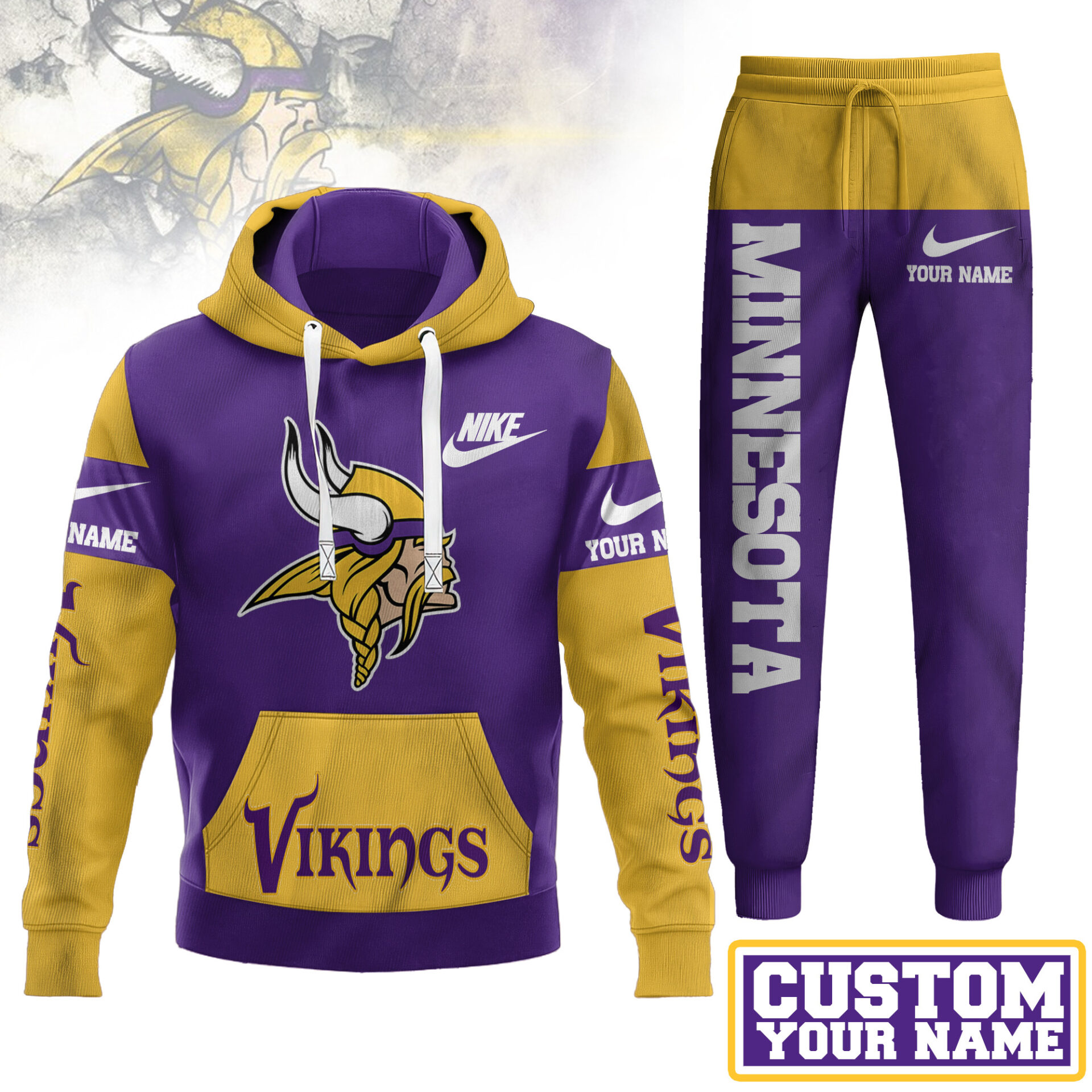 Buildercar - Minnesota Vikings | Premium Hoodie & Pants Set 