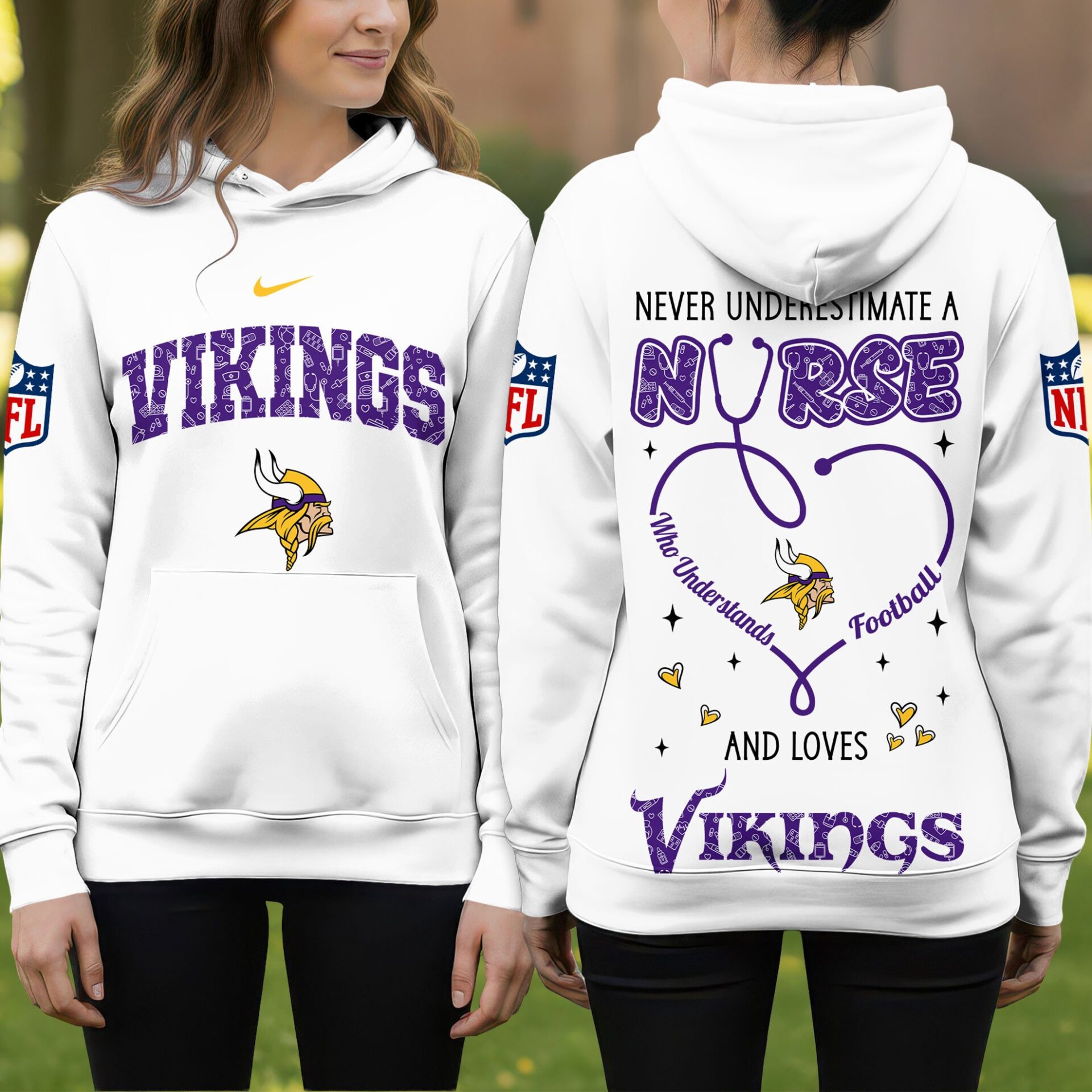 Buildercar - Minnesota Vikings | Premium NFL Nurse Pride Hoodie