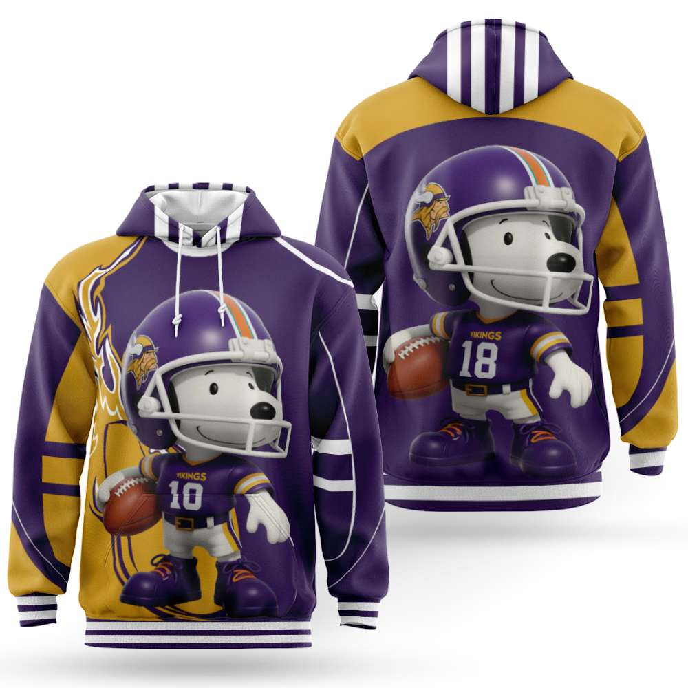 Buildercar - Minnesota Vikings Premium NFL x Snoopy Hoodie