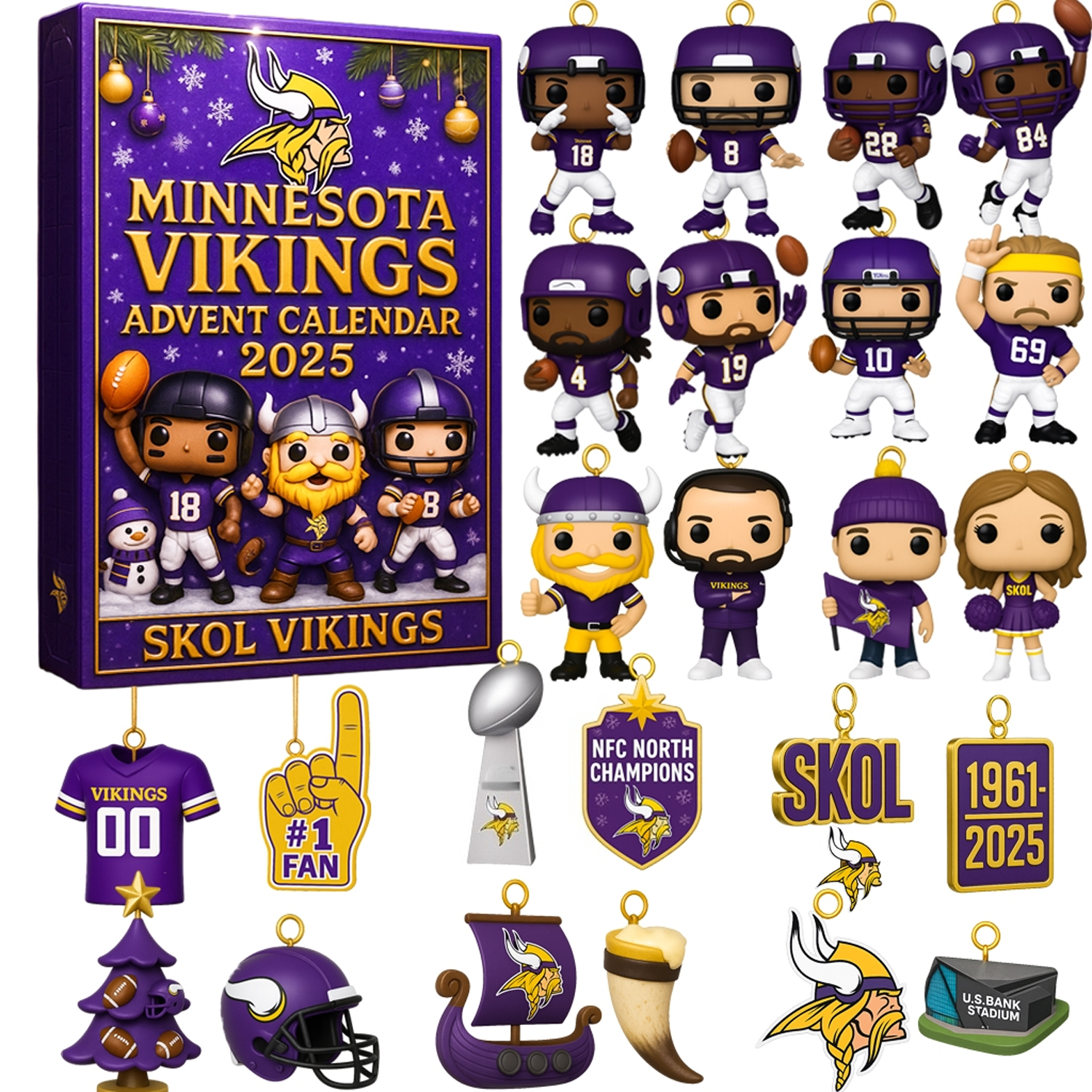 Buildercar - Minnesota Vikings x NFL Anniversary Advent Calendar  