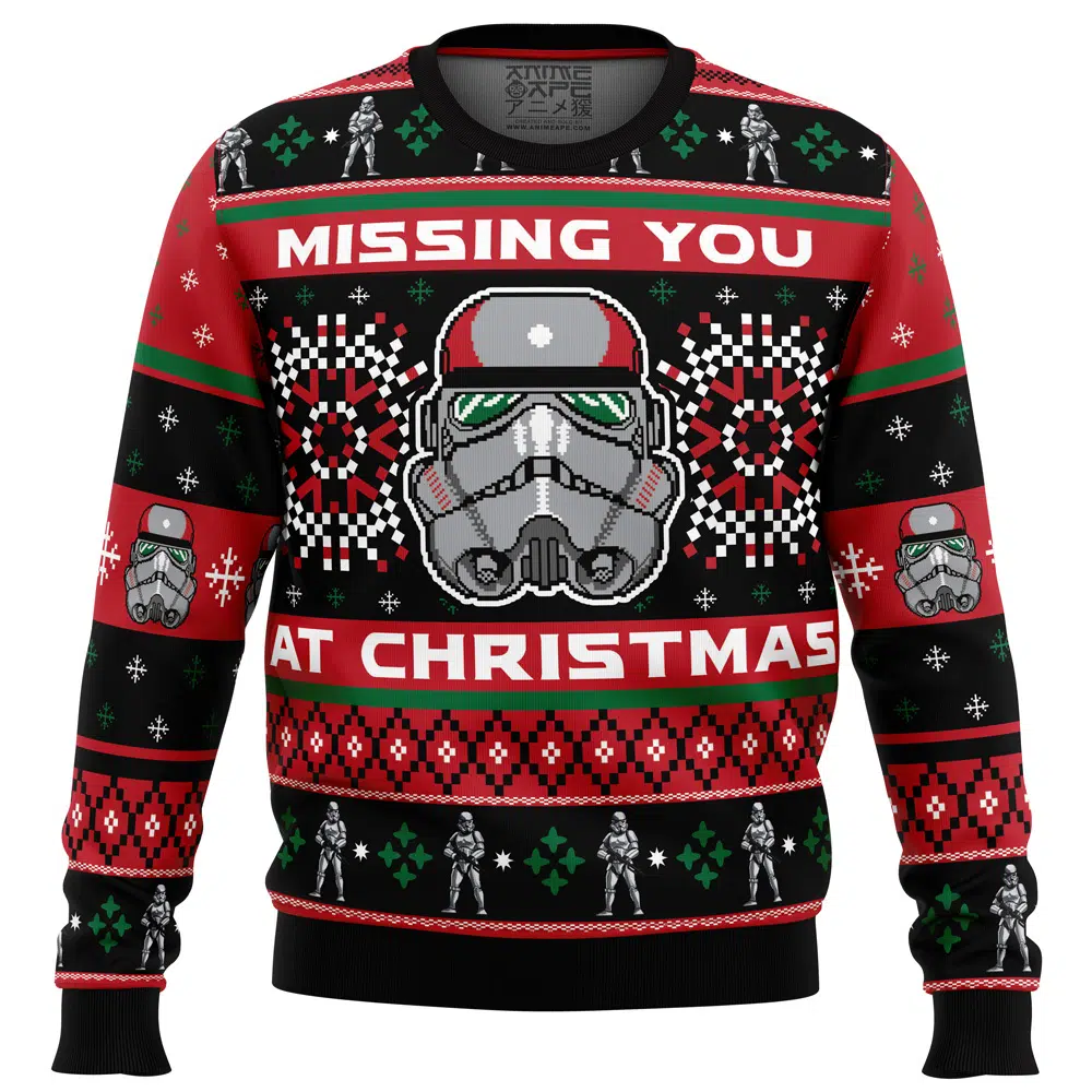 Buildercar - Missing You At Christmas Stormtrooper Star Wars Ugly Christmas Sweater