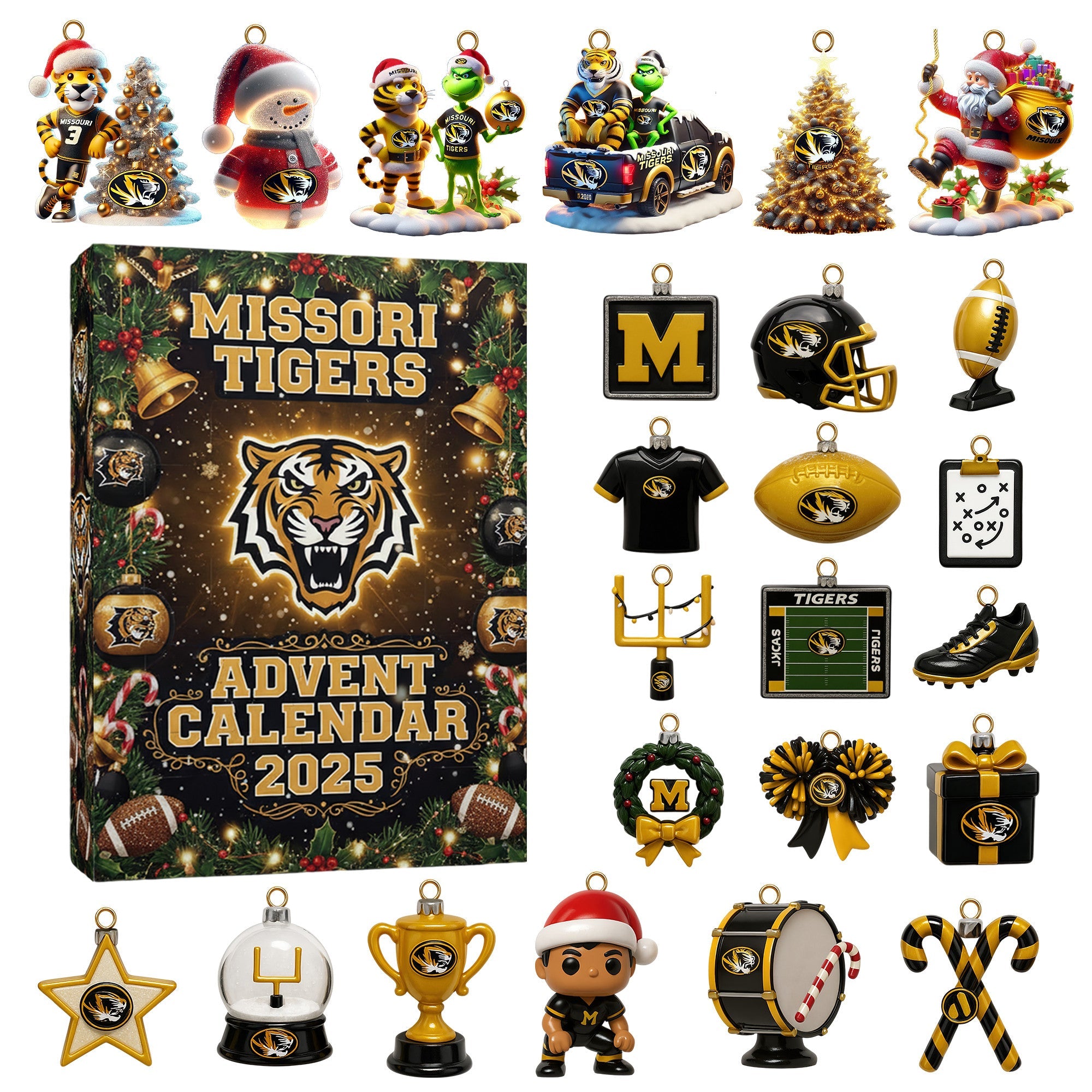 Buildercar - Missouri Tigers Premium Advent Calendar 2025 -2D Acrylic