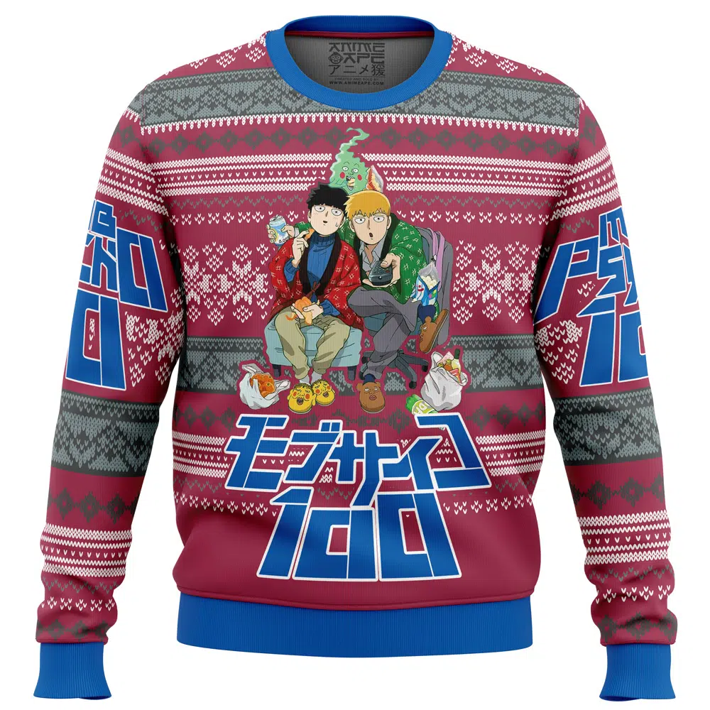 Buildercar - Mob Psycho 100 Alt Ugly Christmas Sweater