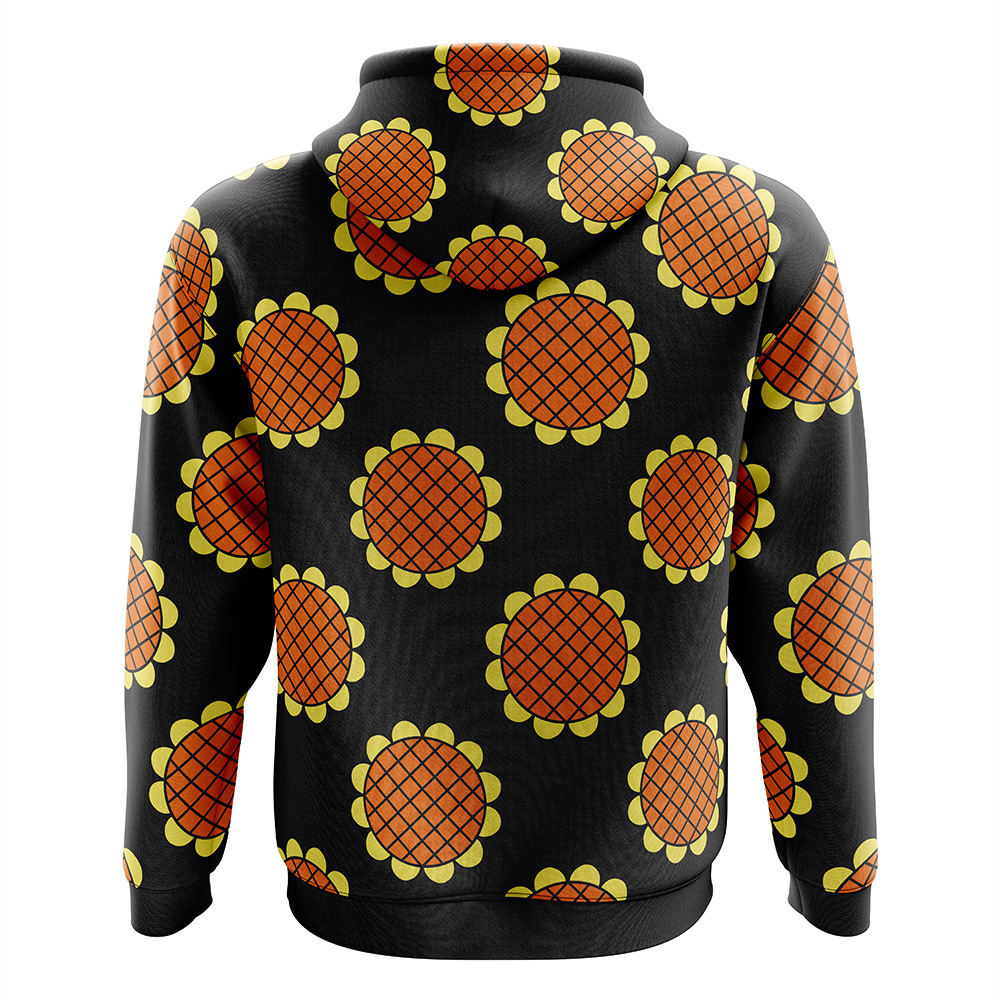 Buildercar - Monkey D. Luffy Black Dressrosa One Piece Zip Hoodie Jacket - Image 2