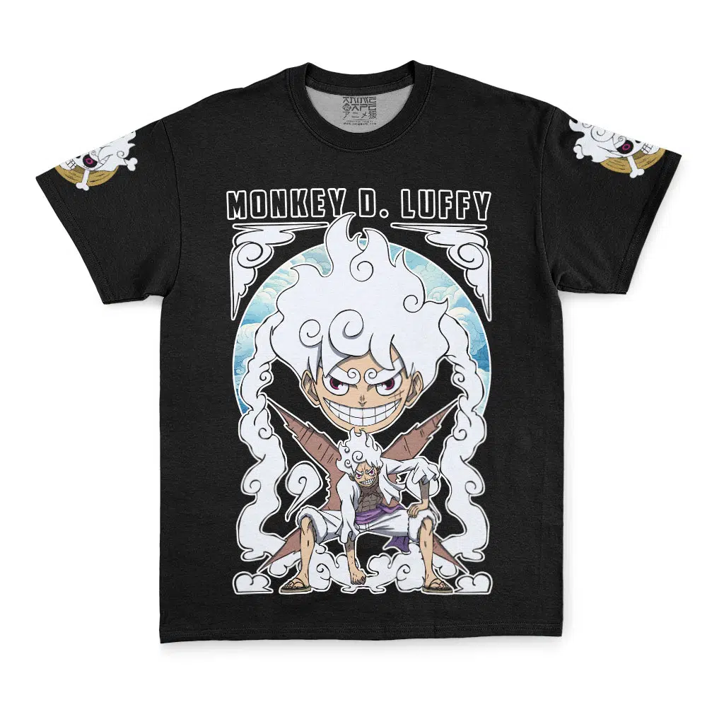 Buildercar - Monkey D. Luffy Gear 5 One Piece Streetwear T-Shirt