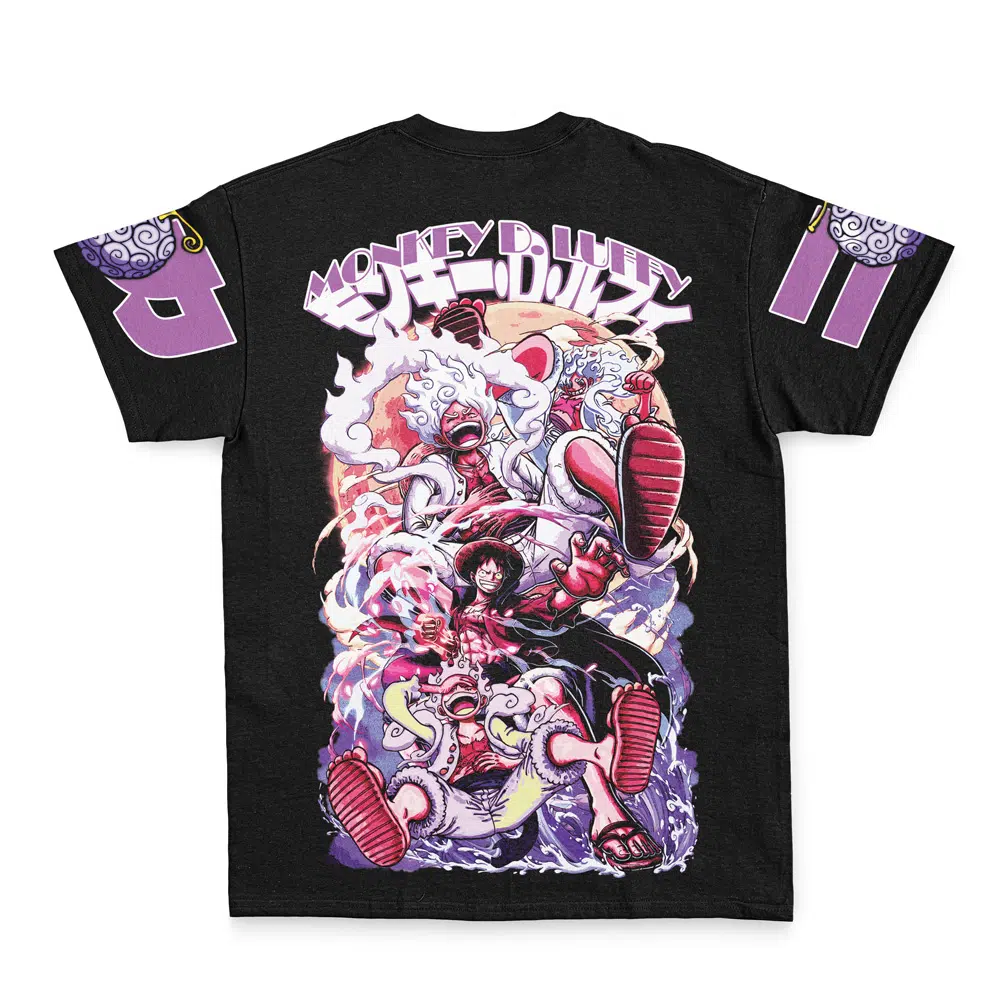 Buildercar - Monkey D. Luffy Gear 5th V4 One Piece Streetwear T-Shirt
