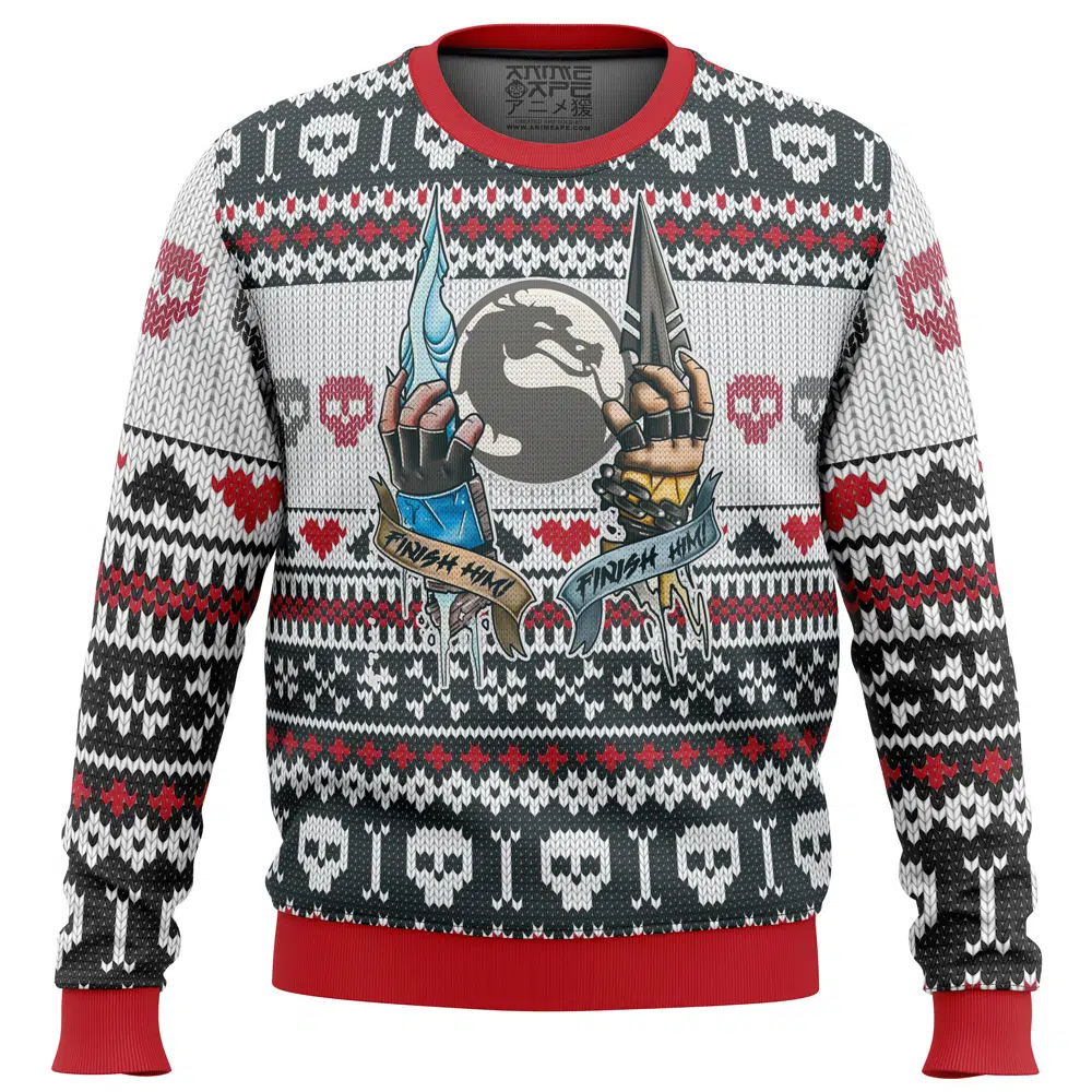 Buildercar - Mortal Kombat Finish Him Ugly Christmas Sweater