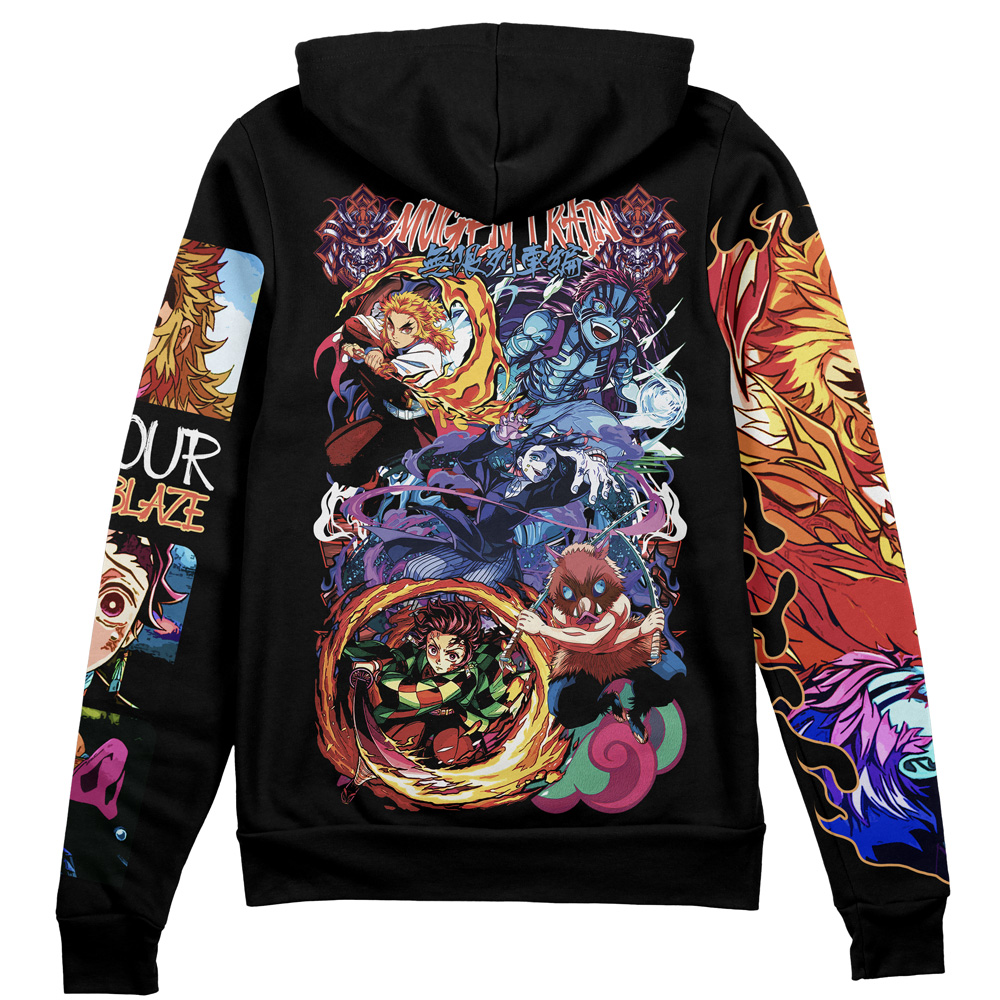 Buildercar - Mugen Train Arc Demon Slayer Streetwear Zip Hoodie Jacket