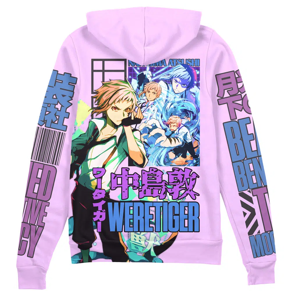 Buildercar - Nakajima Atsushi Bungou Stray Dogs Streetwear Zip Hoodie Jacket