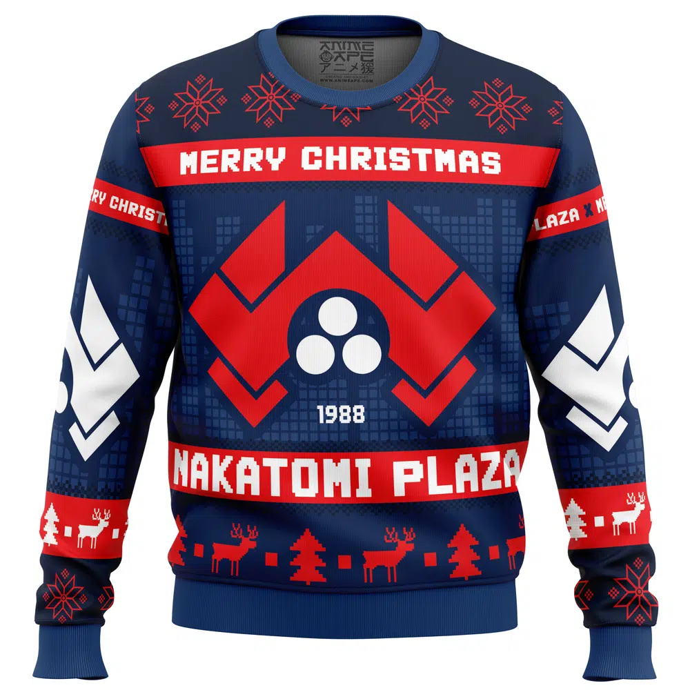 Buildercar - Nakatomi Plaza Die Hard Ugly Christmas Sweater