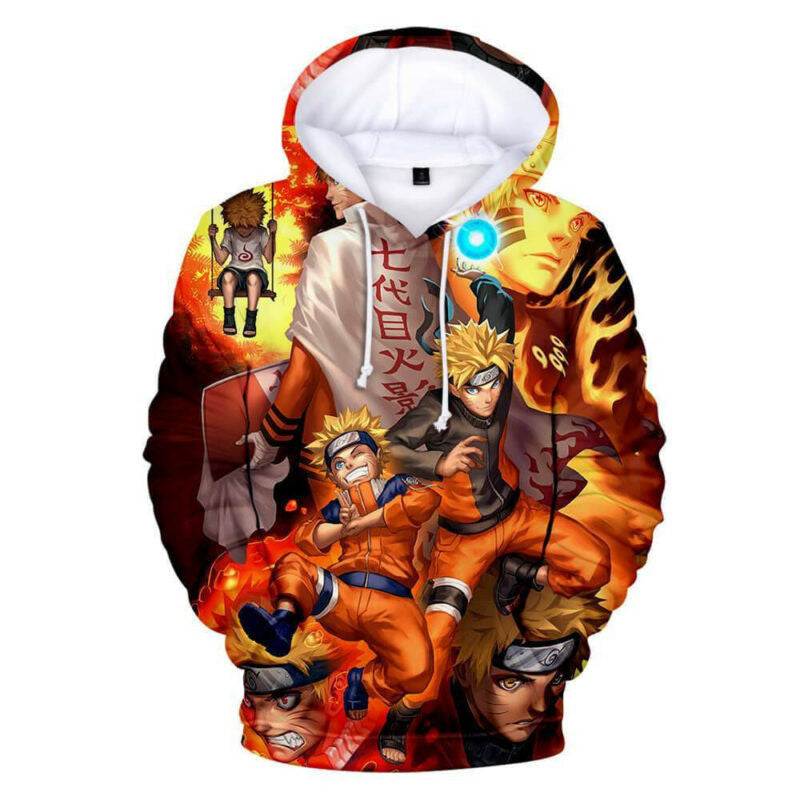 Buildercar - Naruto Uzumaki 3d Printed Long Sleeve Hoodie