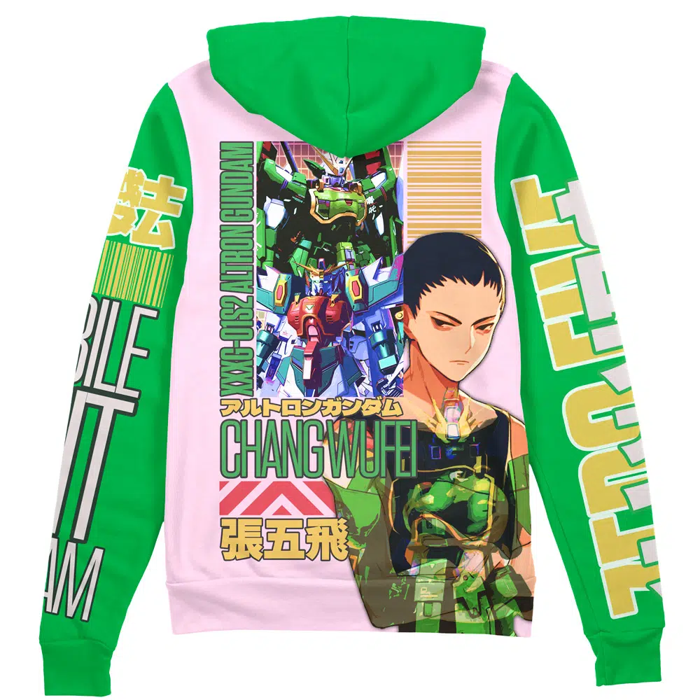 Buildercar - Nataku x Chang Wufei Gundam Wing Endless Waltz Streetwear Zip Hoodie Jacket