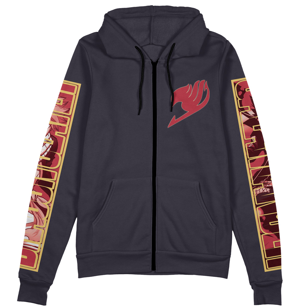 Buildercar - Natsu Dragneel Fairy Tail Streetwear Zip Hoodie Jacket - Image 2