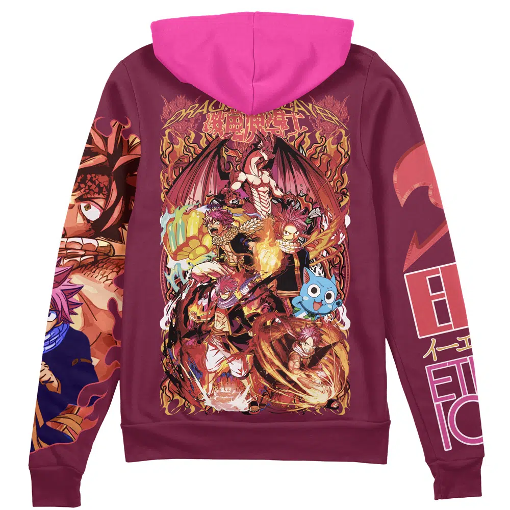 Buildercar - Natsu Dragneel V2 Fairy Tail Streetwear Zip Hoodie Jacket