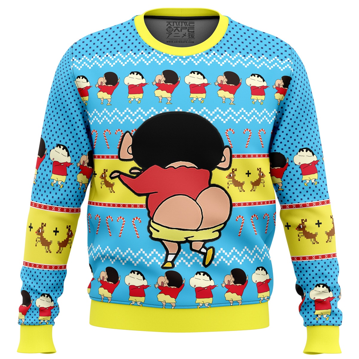 Buildercar - Naughty Shinnosuke Crayon Shin-chan Ugly Christmas Sweater
