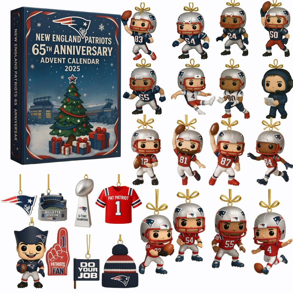 Buildercar - New England Patriots Advent Calendar 2025 a?? 65th Anniversary Edition -2D Acrylic