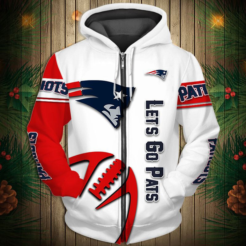 Buildercar - New England Patriots Hoodie Unisex NFL Pullover Hoodie for Football Fans hm10112563