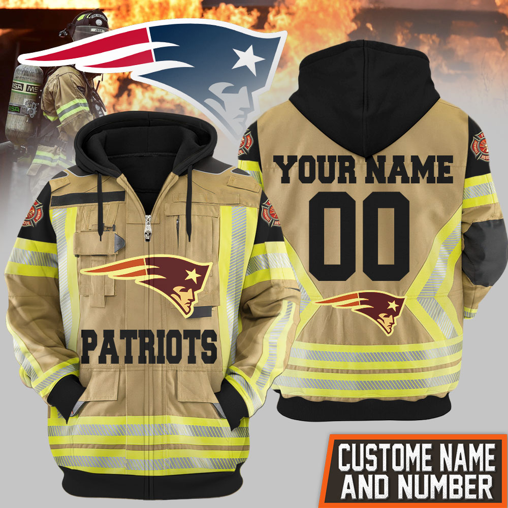 Buildercar - New England Patriots | Premium NFL Firefighter Zip Hoodie