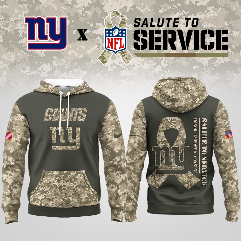 Buildercar - New York Giants | Premium NFL Salute to Service Hoodie