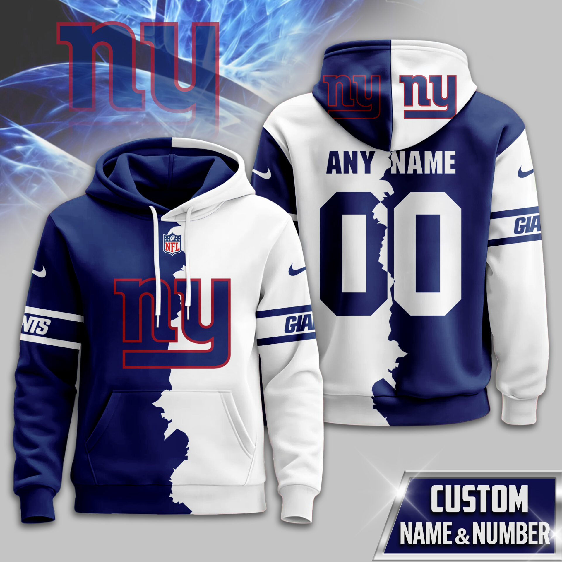 Buildercar - New York Giants | Premium Victory Split Hoodie