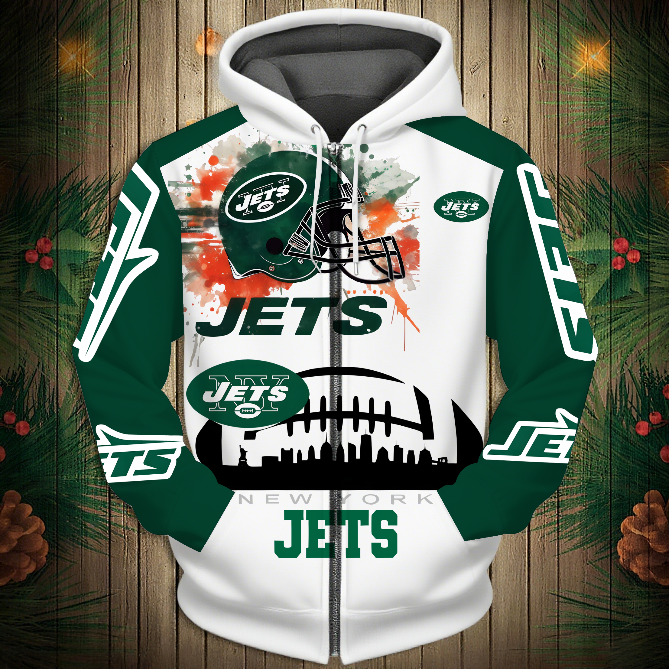 Buildercar - New York Jets Hoodie Unisex NFL Pullover Hoodie for Football Fans hm10112519