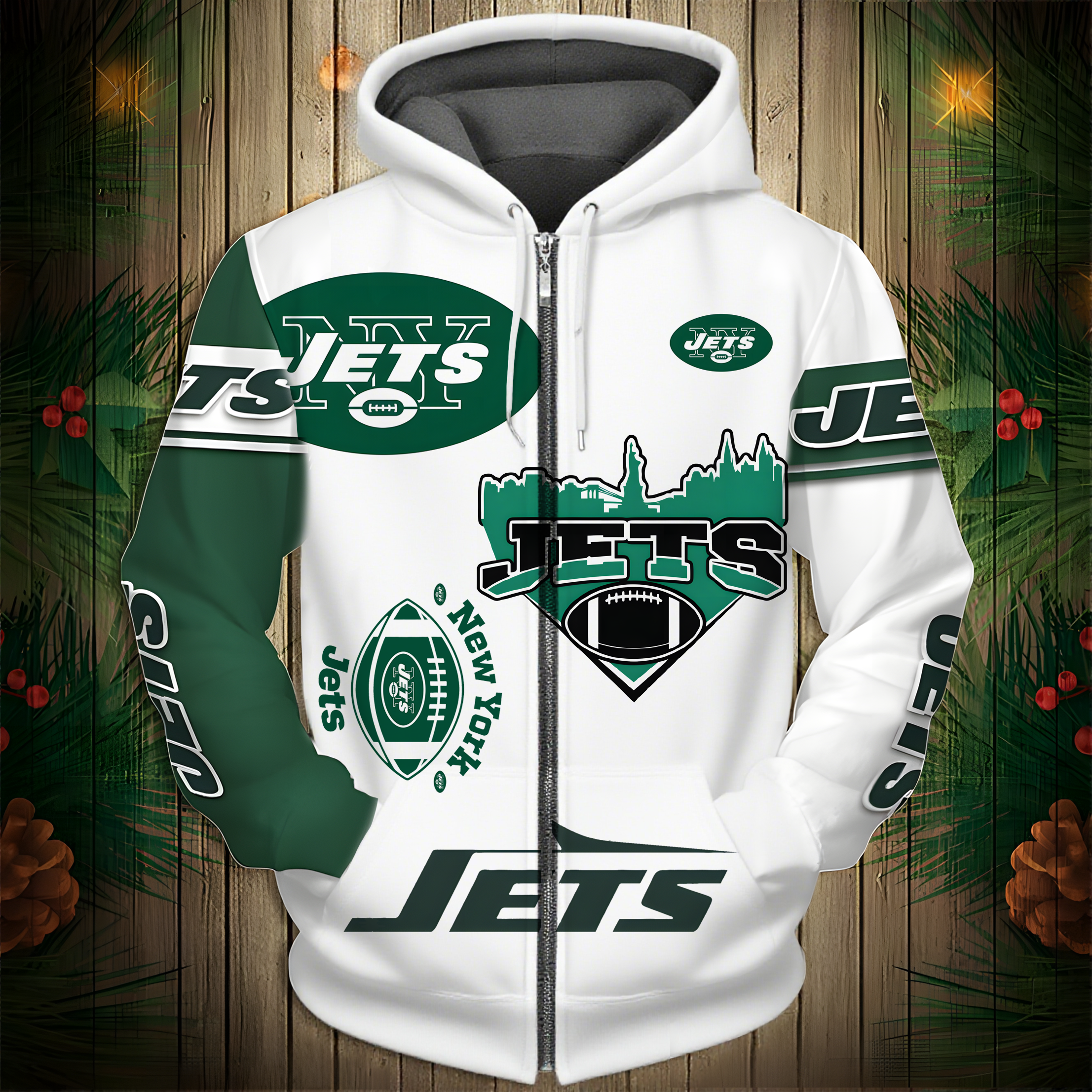Buildercar - New York Jets Hoodie Unisex NFL Pullover Hoodie for Football Fans hm10112622