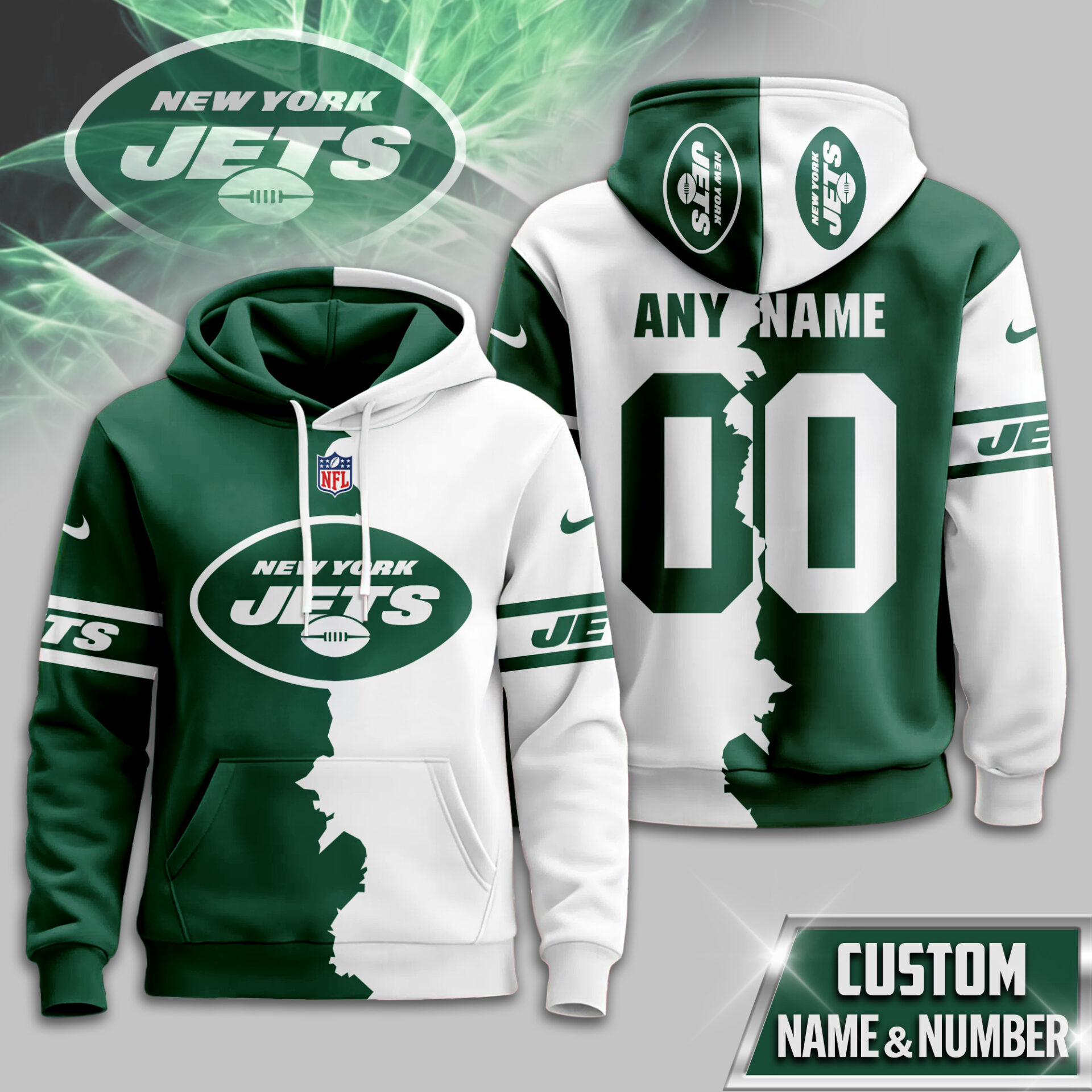 Buildercar - New York Jets | Premium Victory Split Hoodie