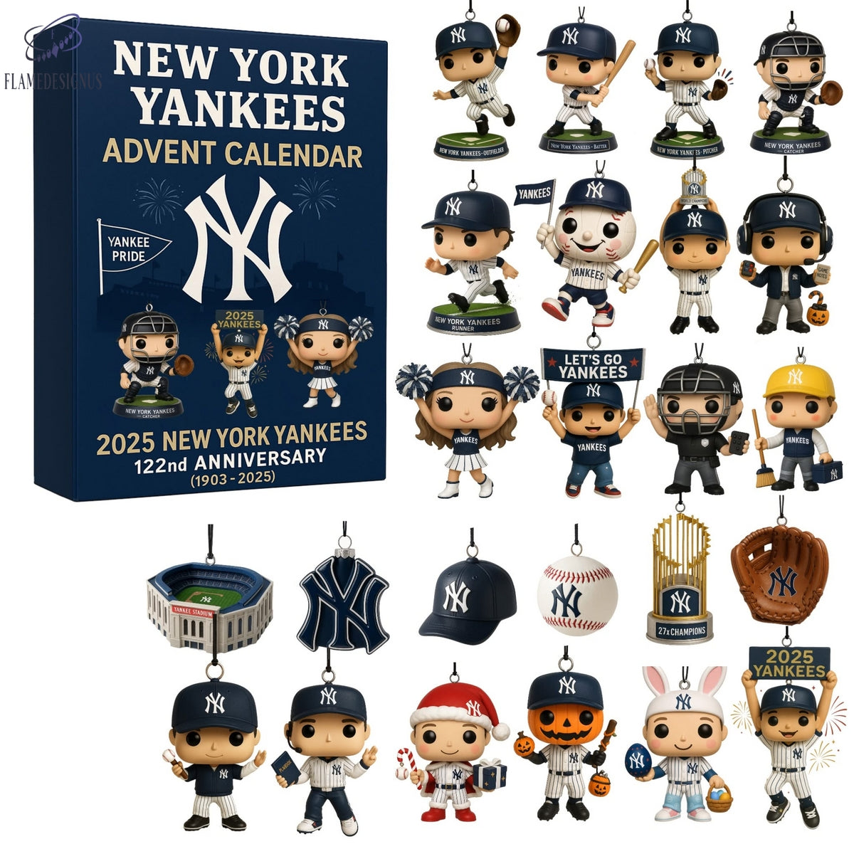 Buildercar - New York Yankees 122nd Anniversary 2025 Advent Calendar -2D Acrylic