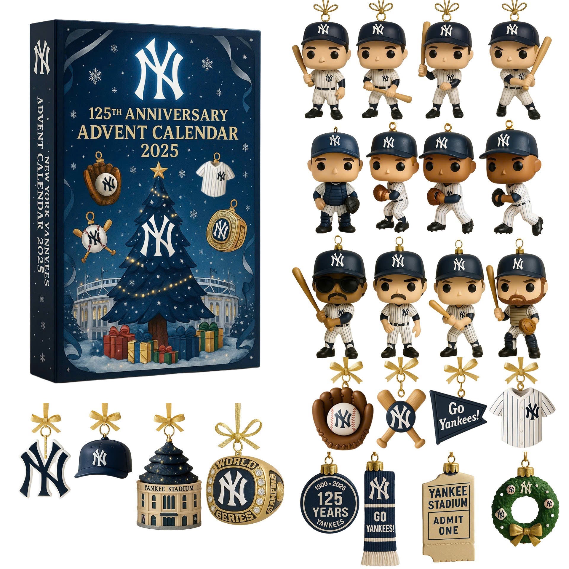 Buildercar - New York Yankees Advent Calendar 2025 125TH ANNIVERSARY -2D Acrylic